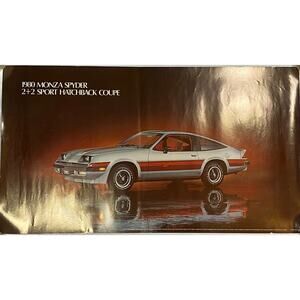 Vintage 1980 Monza Spyder Dealership Poster 18x32" USA Sport Hatchback Coupe